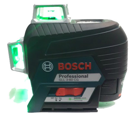 Лазерний рівень Bosch GLL 3-80 CG(3 360*зелений промінь,максимальна комплектація,кейс,акумулятор)