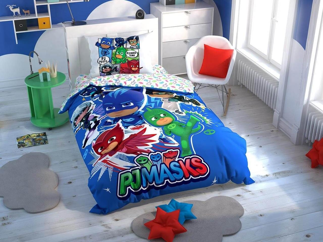 Дитяче Підліткова постільна білизна TAC PJ Masks Hero Ранфорс