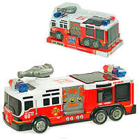 Пожарная машина SD-012D с звуковыми эффектами и 3D свечением сигнальной мигалки