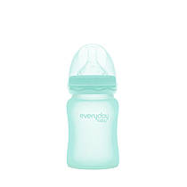 Скляна дитяча пляшечка з силіконовим захистом Everyday Baby 150 мл Колір м'ятний