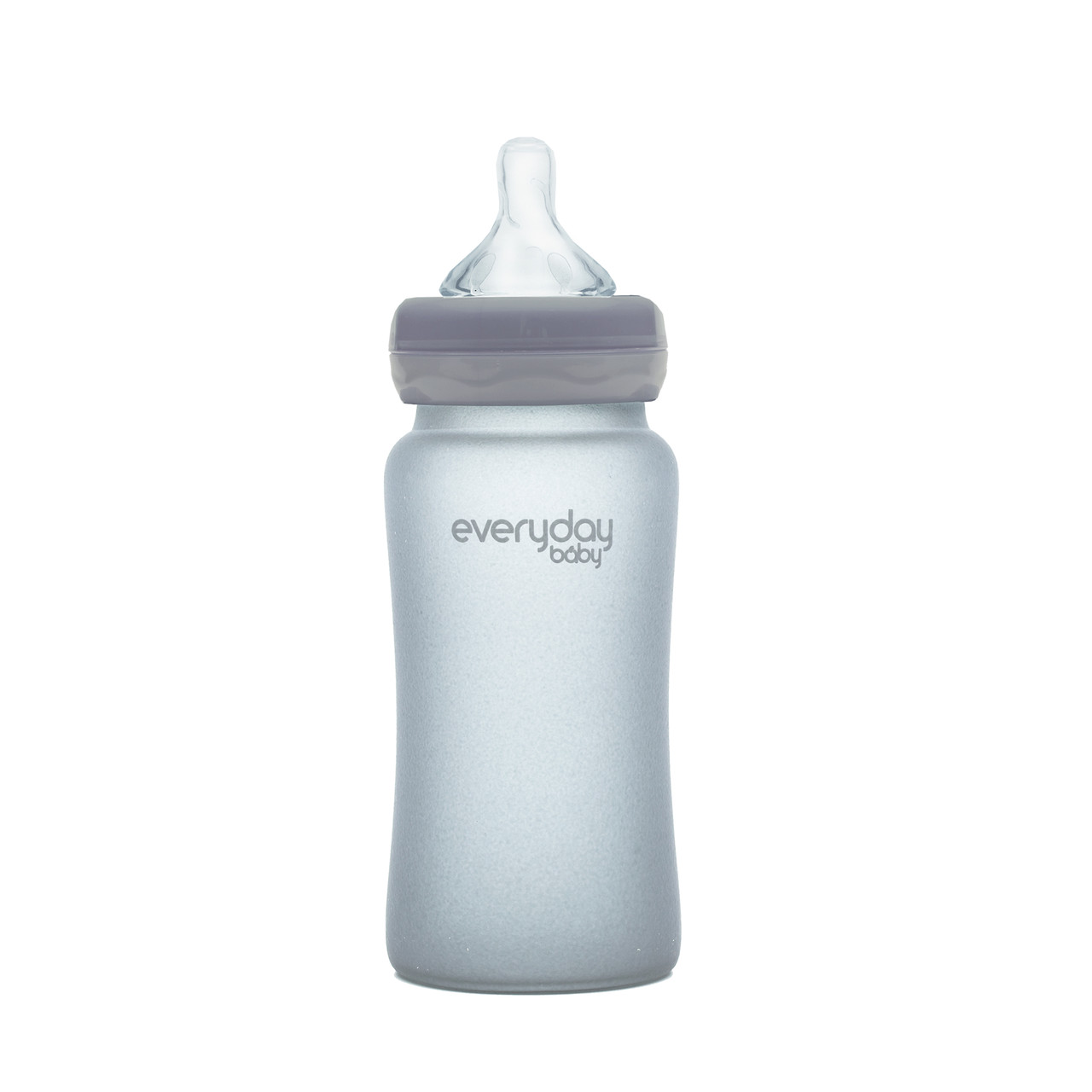 Стеклянная детская бутылочка с силиконовой защитой Everyday Baby 240 мл. Цвет светло-серый - фото 2 - id-p1063241254