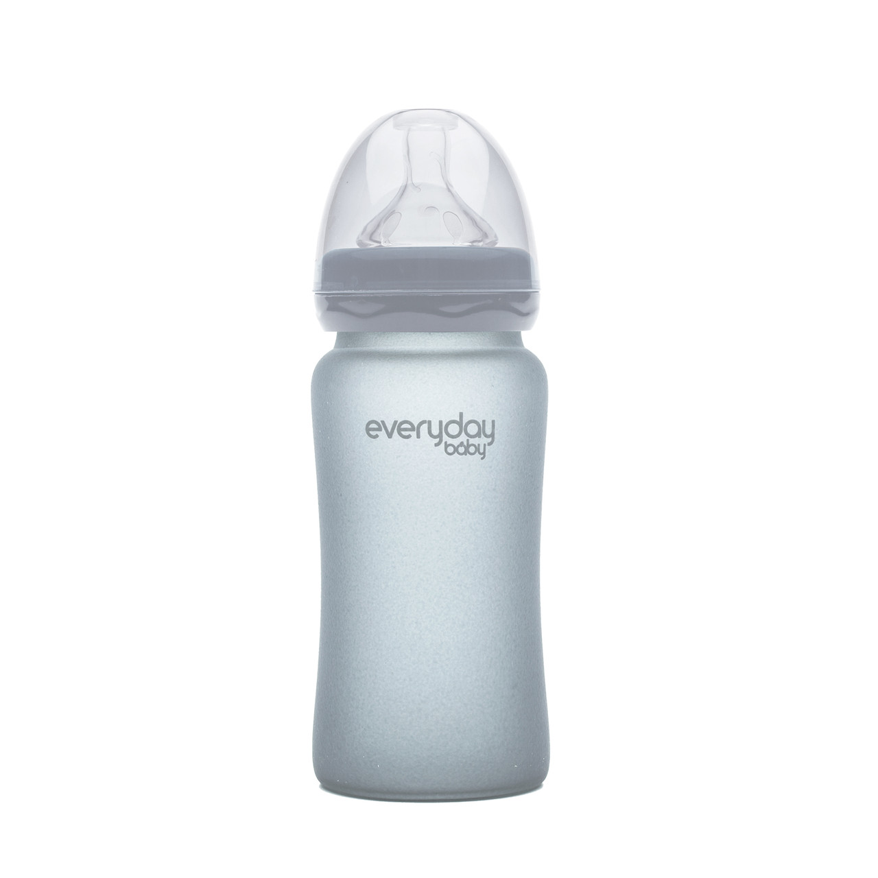 Стеклянная детская бутылочка с силиконовой защитой Everyday Baby 240 мл. Цвет светло-серый - фото 1 - id-p1063241254