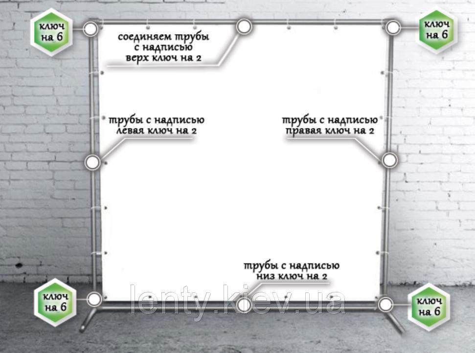 Каркас для Банера 2х2м - "Стандарт" (труби 1,975 + 2,095 метра)