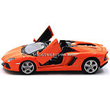 Машинка іграшкова Автопром «Lamborghini avendador roadster», 18 см, світло, звук, помаранчевий (68274A), фото 7
