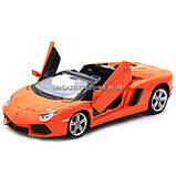 Машинка іграшкова Автопром «Lamborghini avendador roadster», 18 см, світло, звук, помаранчевий (68274A), фото 8