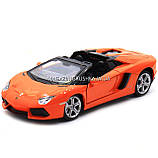 Машинка іграшкова Автопром «Lamborghini avendador roadster», 18 см, світло, звук, помаранчевий (68274A), фото 9