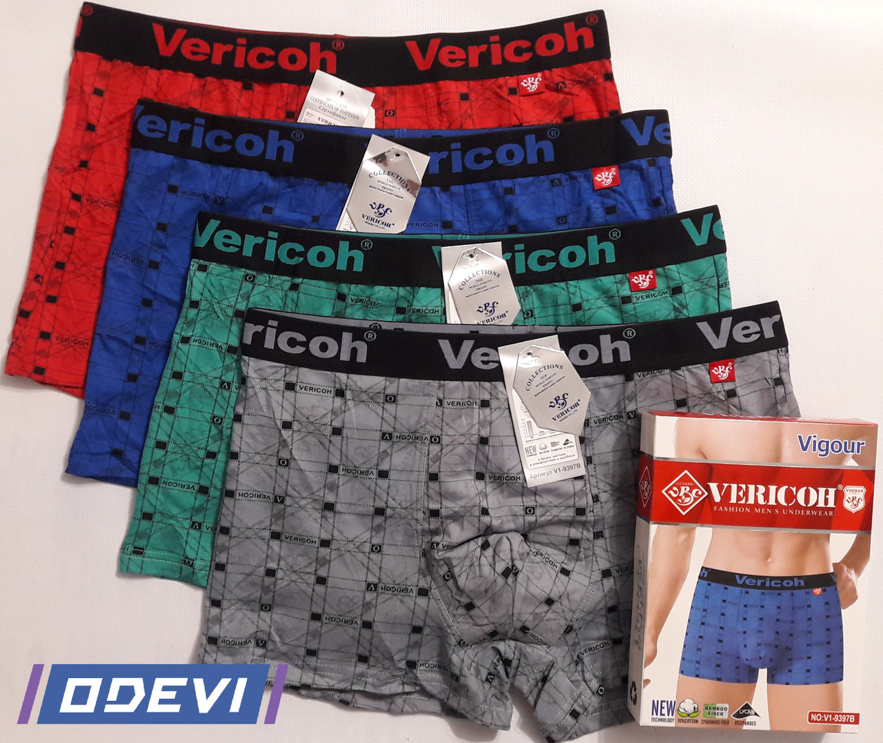 Трусы для мужчин Vericoh хлопок + бамбук яркая клетка: продажа, цена в ...
