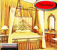 Кровать кованая двуспальная с балдахином "Дженифер "