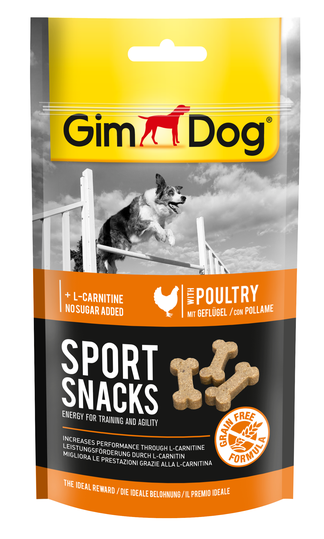 Ласощі для дресирування собак GimDog Sport Snacks з куркою 60 г