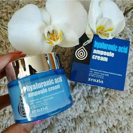 Крем для обличчя з гіалуроновою кислотою Zenzia Hyaluronic Acid Ampoule Cream 70ml, фото 2