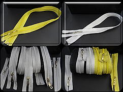 Блискавка звита (спіраль) 80 см рознімна золото, срібло