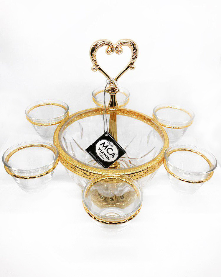 Бар на 6 чарок MCA Vizyon меляр із позолотою покритий захисним шаром лаку, фото 1