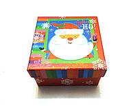 Подарочная новогодняя коробка Дед Мороз 11 x 11 см.