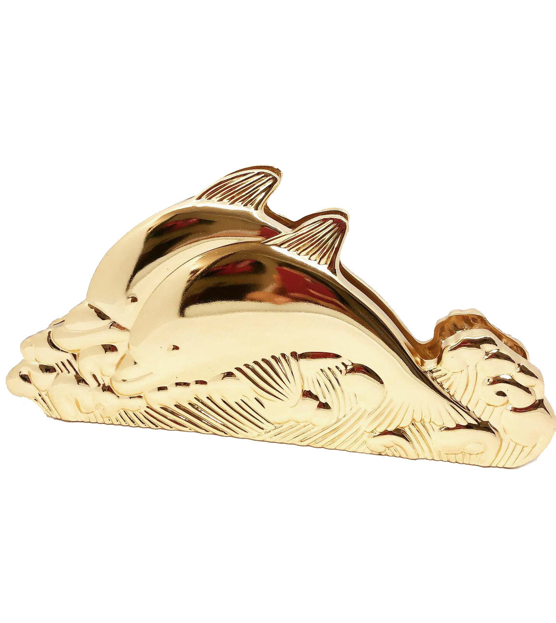 Серветниця з меляра з позолотою MCA Vizyon з візерунком "дельфіни", фото 1