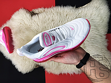 Жіночі кросівки Nike Air Max 720 White Pink Rise Laser Fuchsia AR9293-103, фото 3