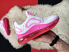 Жіночі кросівки Nike Air Max 720 White Pink Rise Laser Fuchsia AR9293-103, фото 2