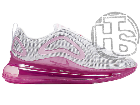 Жіночі кросівки Nike Air Max 720 White Pink Rise Laser Fuchsia AR9293-103, фото 2