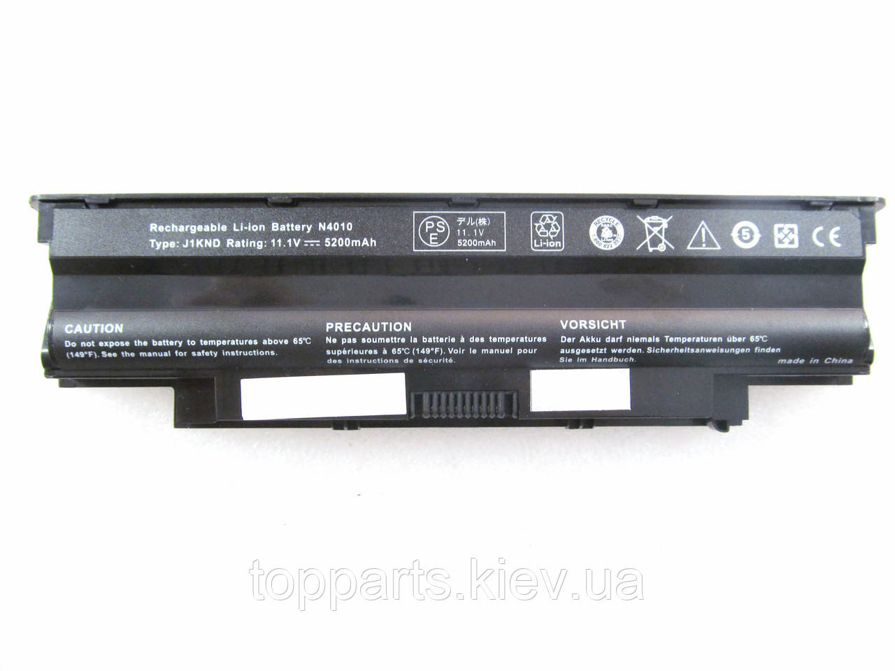 Батарея для ноутбука Dell Inspiron 13R J1KND, 5200mAh, 6cell, 11.1V, Li-ion, чорна,