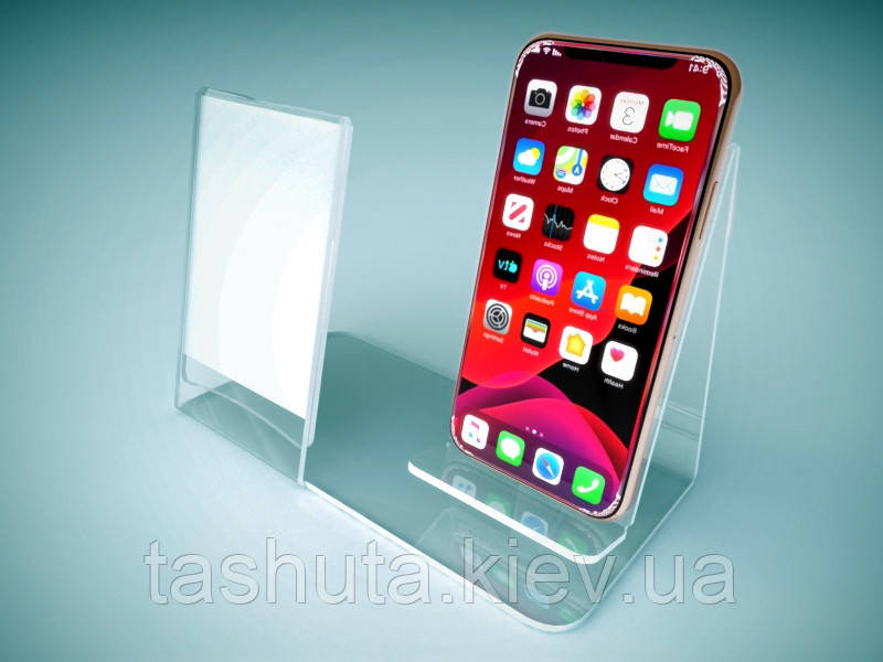 Підставка для смартфона з цінником, 145х100 мм (Товщина акрилу: 1,8 мм; )