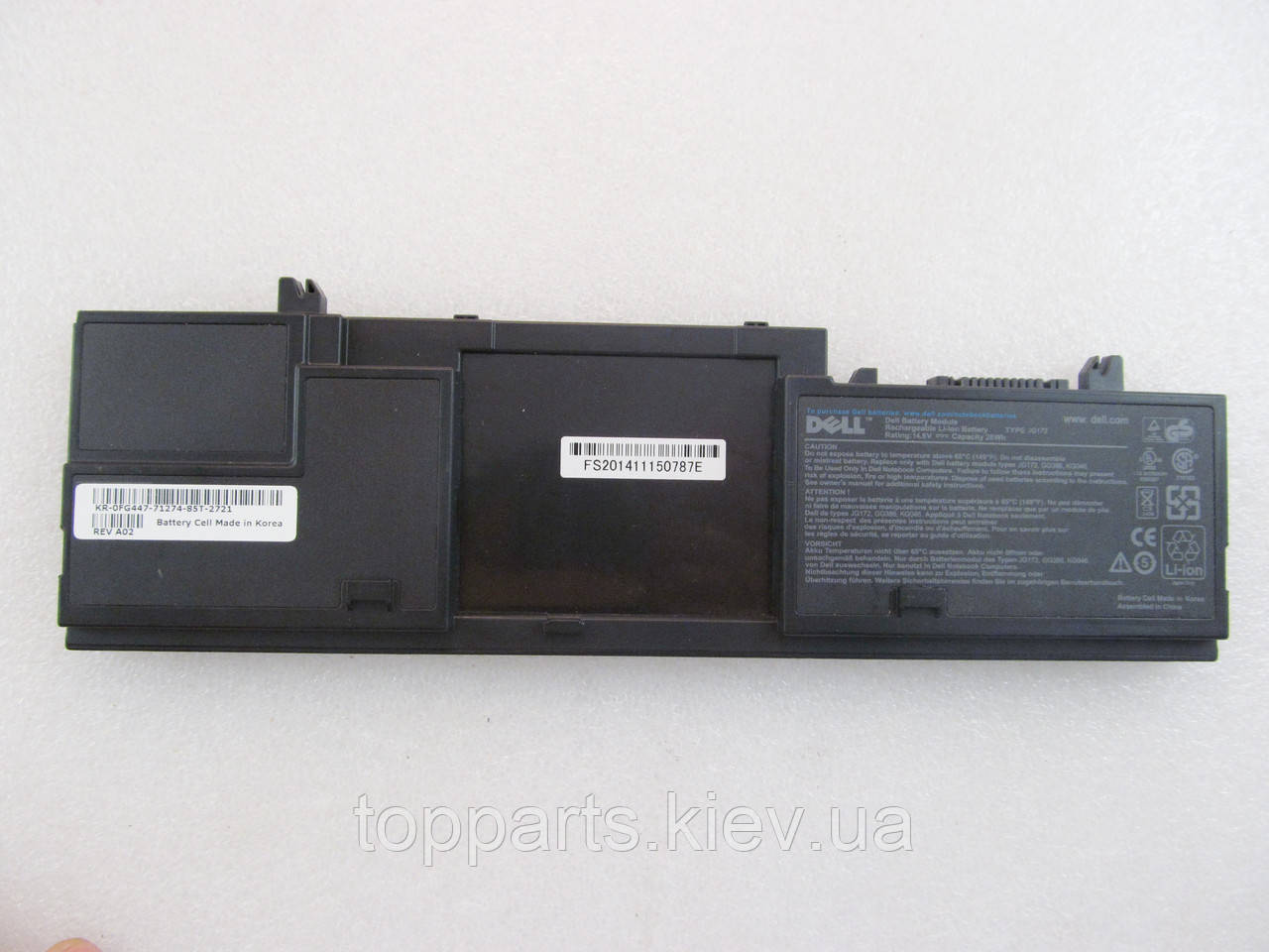 Батарея для ноутбука Dell Latitude D420 GG386, 1900mAh (28Wh), 4cell, 14.8V, Li-ion, чорна, ОРИГІНАЛЬНА