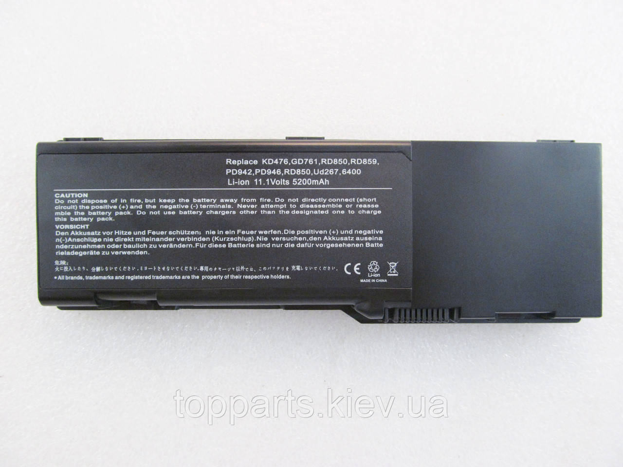 Батарея для ноутбука Dell Inspiron 6400 GD761, 5200mAh, 6cell, 11.1V, Li-ion, чорна,, фото 1