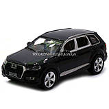 Машинка іграшкова Автопром «Audi Q7» джип, метал, 18 см, чорний, світло, звук, двері відчиняються (7689), фото 8
