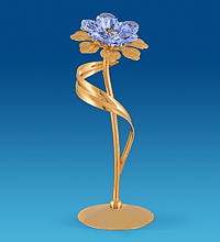 Фігурка Сваровскі з позолотою "Квітку з листочком" AR-4319