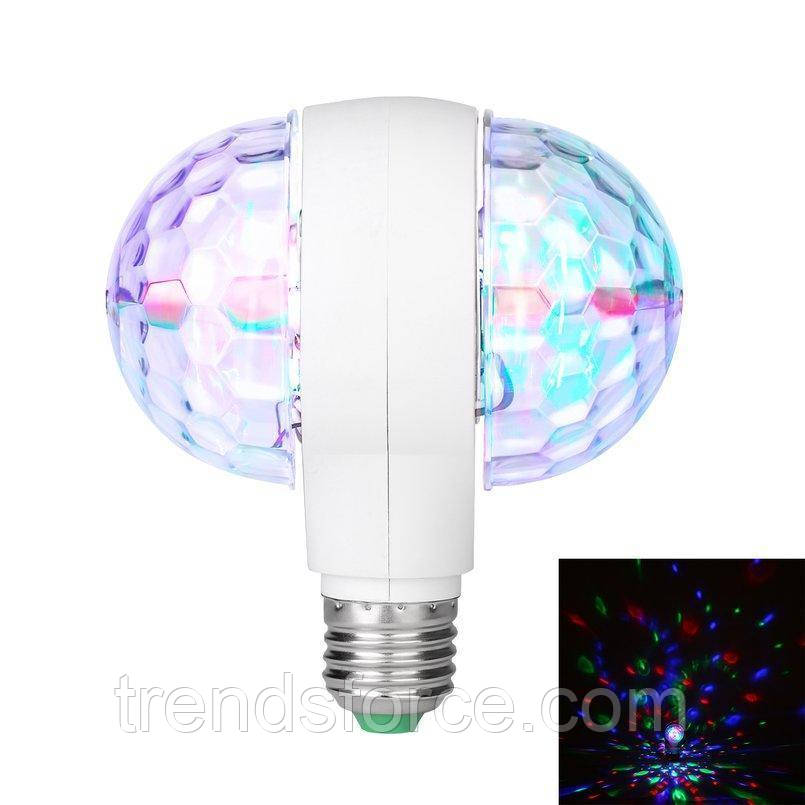 Дисколампа обертова для вечірок подвійна Led lamp Leiwen Ukc AG SMQ01 152589