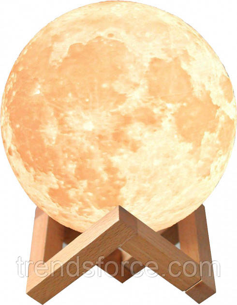 Настільний світильник нічник Місяць 15 см Magic 3D Moon Light Touch Control 154094