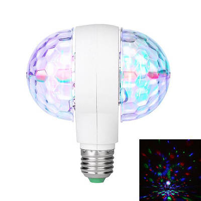 Дисколампа обертова для вечірок подвійна Led lamp Leiwen Ukc AG SMQ01 152589