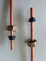 Трубка мідна діаметр 8 мм довжина 1 метр гайки 1/2 дюйма в/в