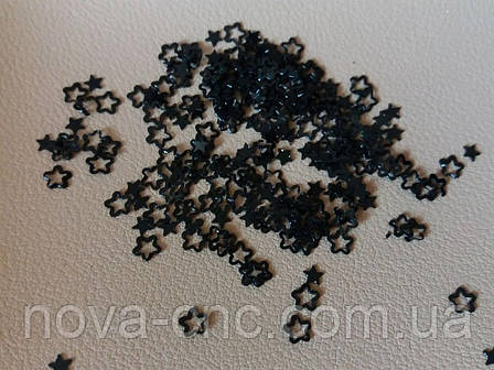 Паєтки Блискітки зірочки чорний, фото 1