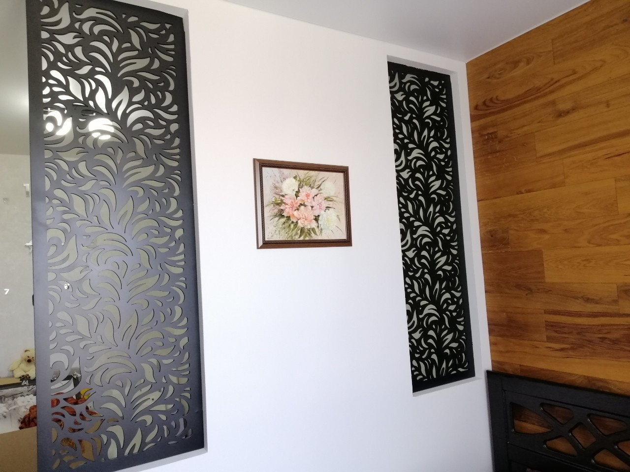 Різьблена Декоративна панель зонування кімнати 017 лепістки, фото 1