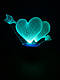 3d-світильник Серця зі стрілою, 3д-нічник, кілька підсвічувань (на батарейці), фото 5