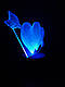 3d-світильник Серця зі стрілою, 3д-нічник, кілька підсвічувань (на пульті), фото 6