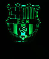 3d-светильник ФК Барселона, 3д-ночник, несколько подсветок (на батарейке), подарок футболисту болельщику