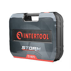 Набір інструментів INTERTOOL ET-8073 73 од. STORM, 1/2", 1/4", Сг-V, фото 2