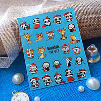 Слайдер-дизайн Dream Nails TM-813 "Новий Рік" (водні наклейки)