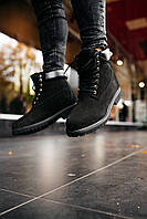 Зимові чоловічі черевики Timberland Black \ Тімберленд Чорні