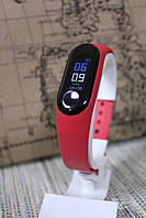 Смарт браслет М3 plus цветной экран, Bluetooth красный