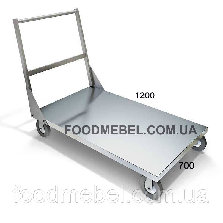 Візок вантажний платформений з нержавіючої сталі, фото 1