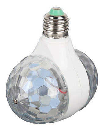 Диско лампа подвійна обертається Led Magic Ball Light, фото 3