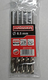Свердло 8,5х75х117 мм ц/х ср по металу HAISSER DIN 338