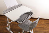 Комплект Парта та стілець-трансформери Funkids M7038 Grey+Підставка для книг!, фото 6