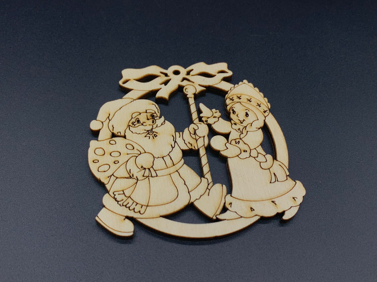 Дерев'яна новорічна іграшка. Фанера. 9см, фото 1