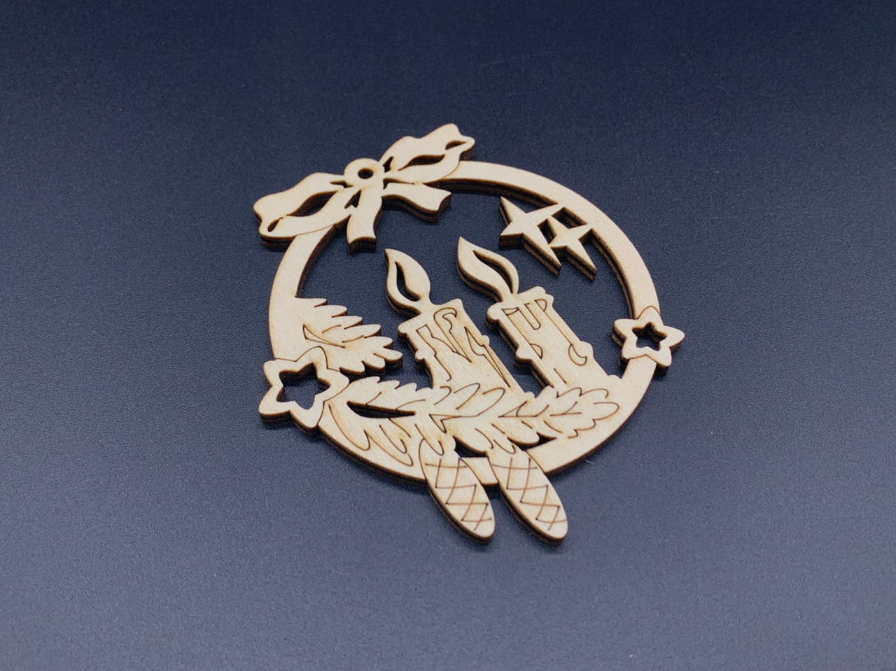 Дерев'яна новорічна іграшка. Фанера. 9см, фото 1