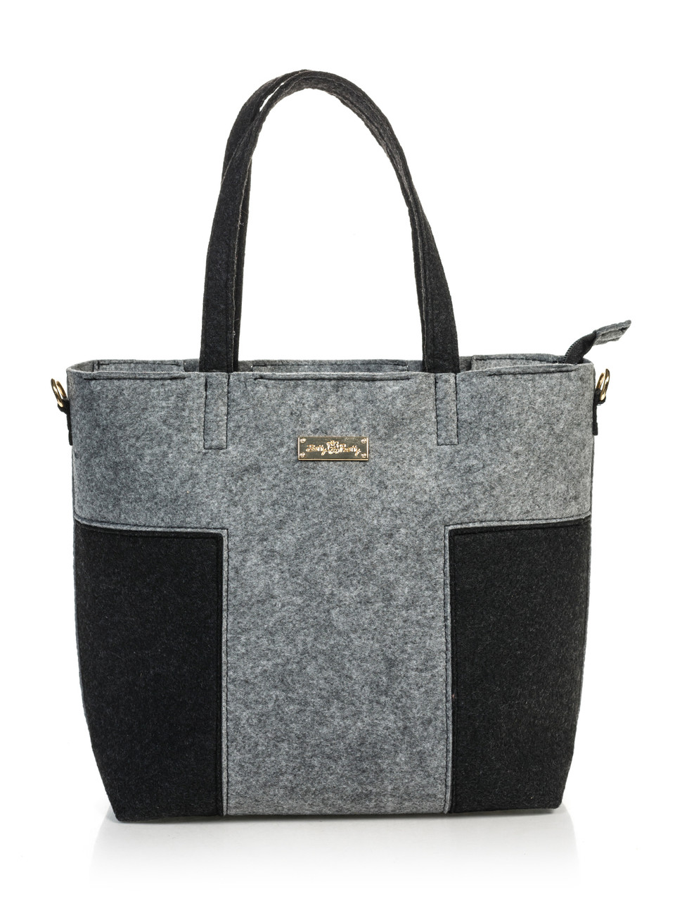 Сумка суконна жіноча міська 156254GRYBLK, фото 1