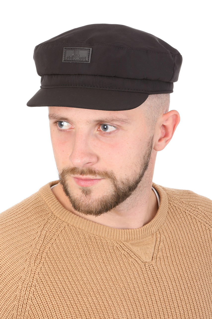 Кепка-капінка чоловіча з плащової тканини чорна, фото 1
