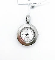 Годинник — підвіска кварцові зі срібла 925 Beauty Bar фактура піскоструми