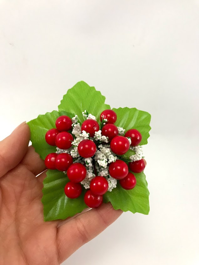 Шпилька Handmade з каліною 10 см, фото 1